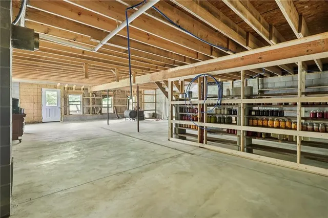 a view of storage and utility room