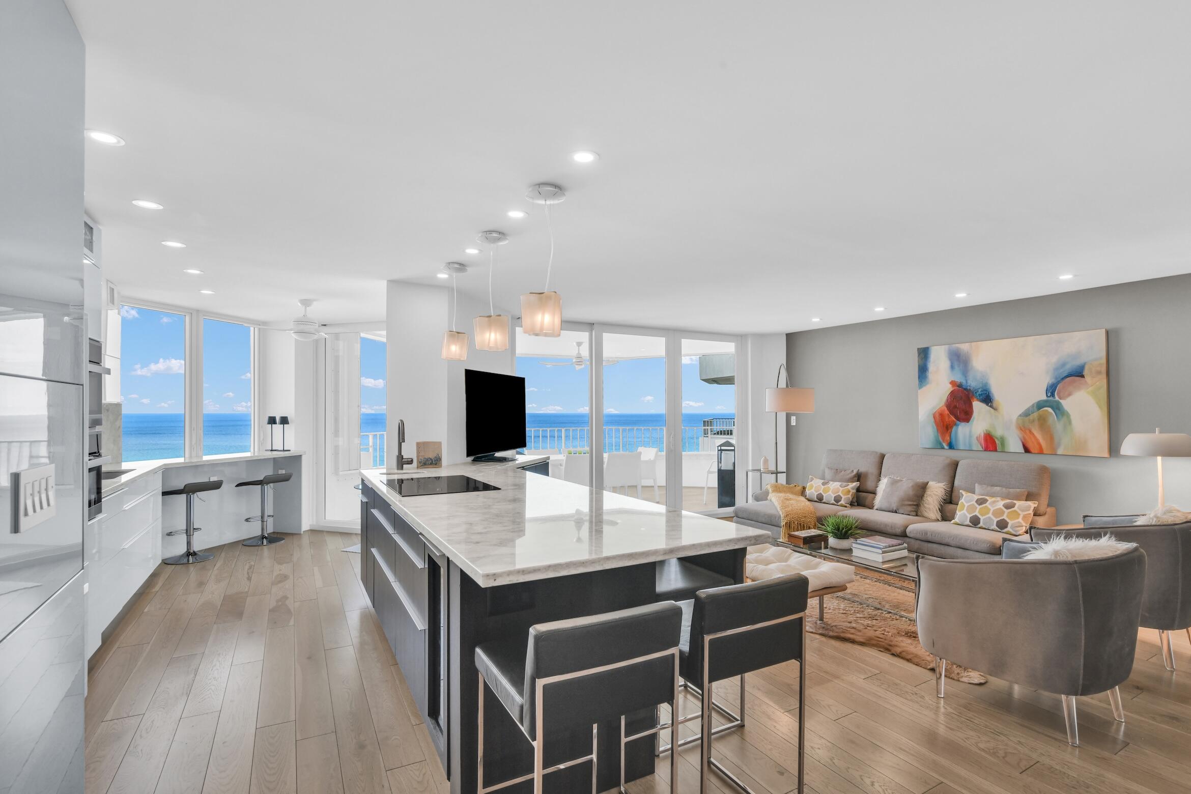 500 South Ocean Boulevard, Unit 1905 Boca Raton, FL 33432 - Photo 4 of 73 Living Room / kitchen