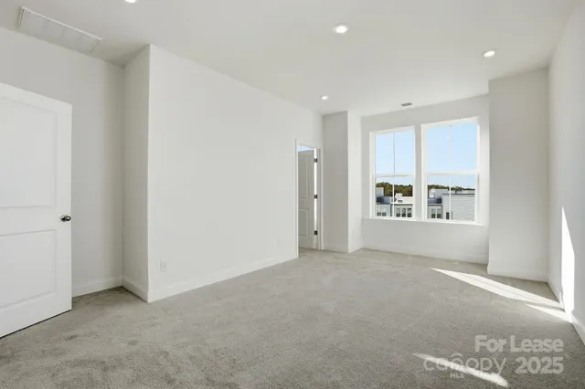 an empty room with closet