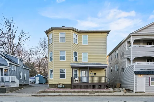 a front view of a house