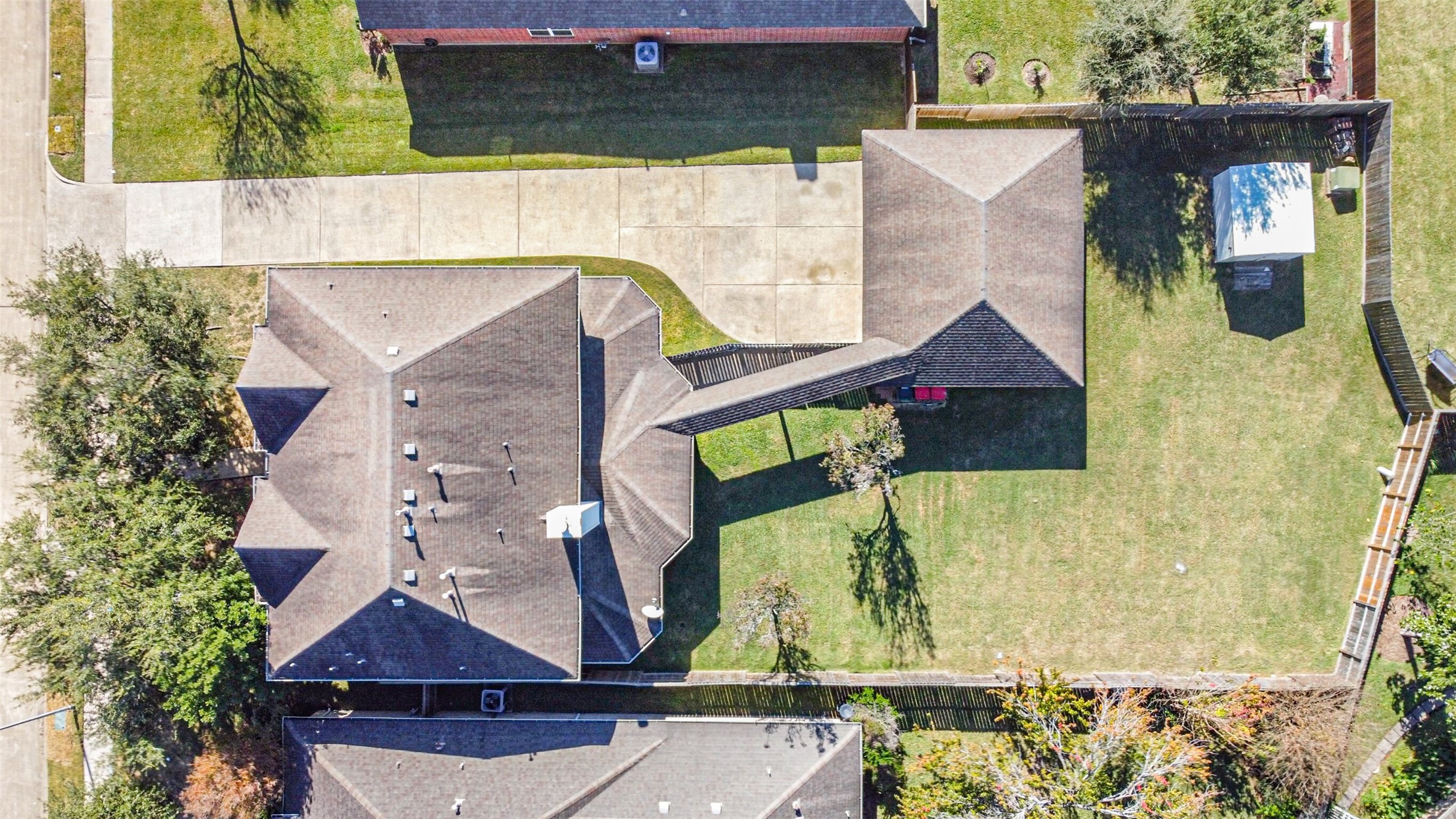 3919 Copper Creek Baytown, TX 77521 - Photo 4 of 50 an aerial view of a house with a yard