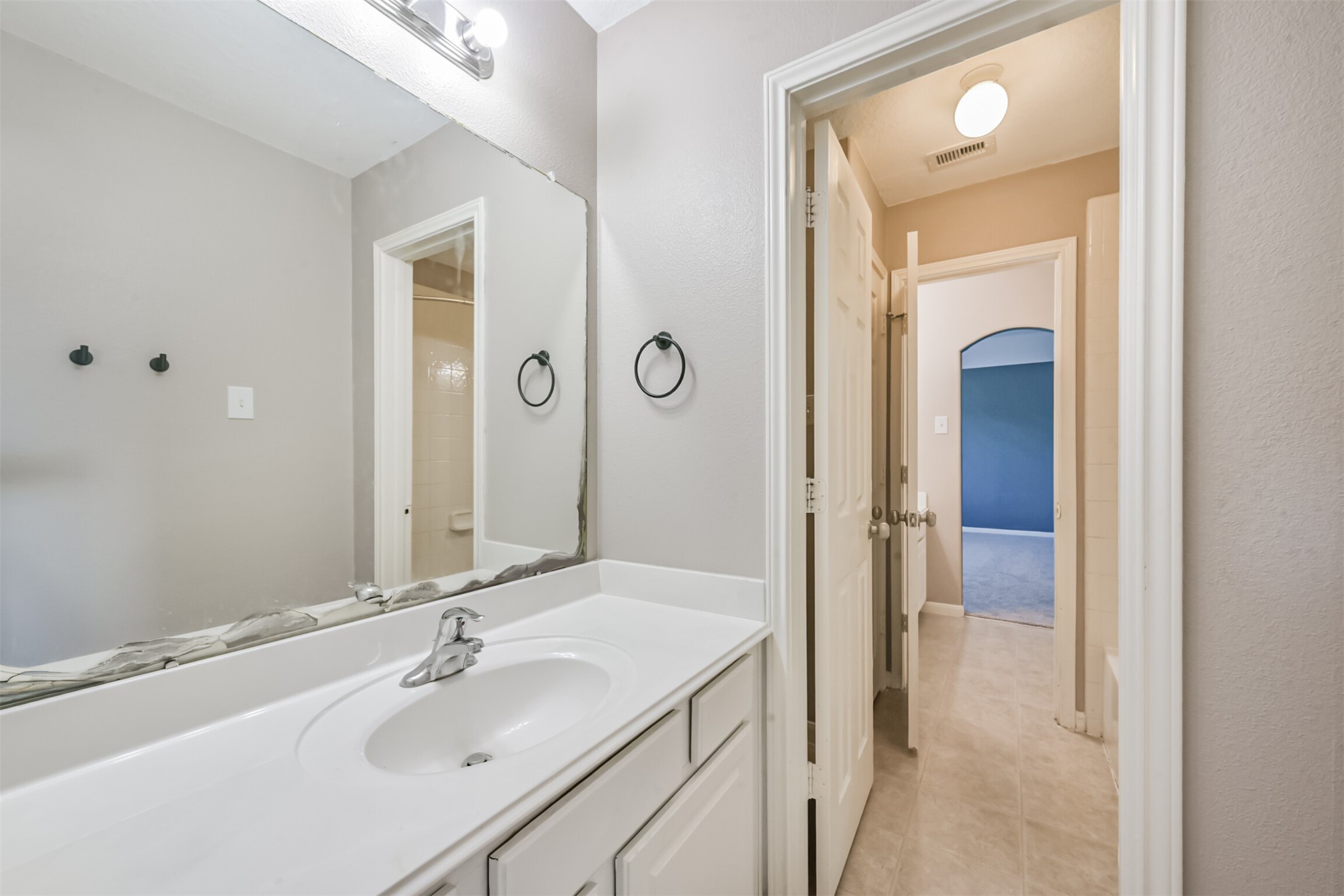 3919 Copper Creek Baytown, TX 77521 - Photo 42 of 50 a bathroom with a sink and a mirror