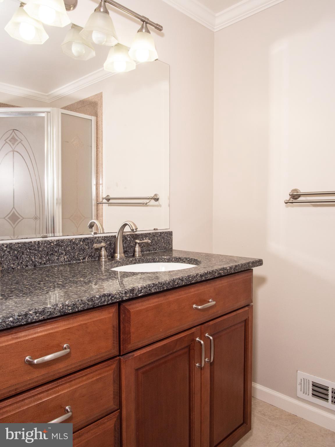 9758 Early Spring Way Columbia, MD 21046 - Photo 11 of 29 Master Bathroom Tile Floor & Granite-Top Vanity