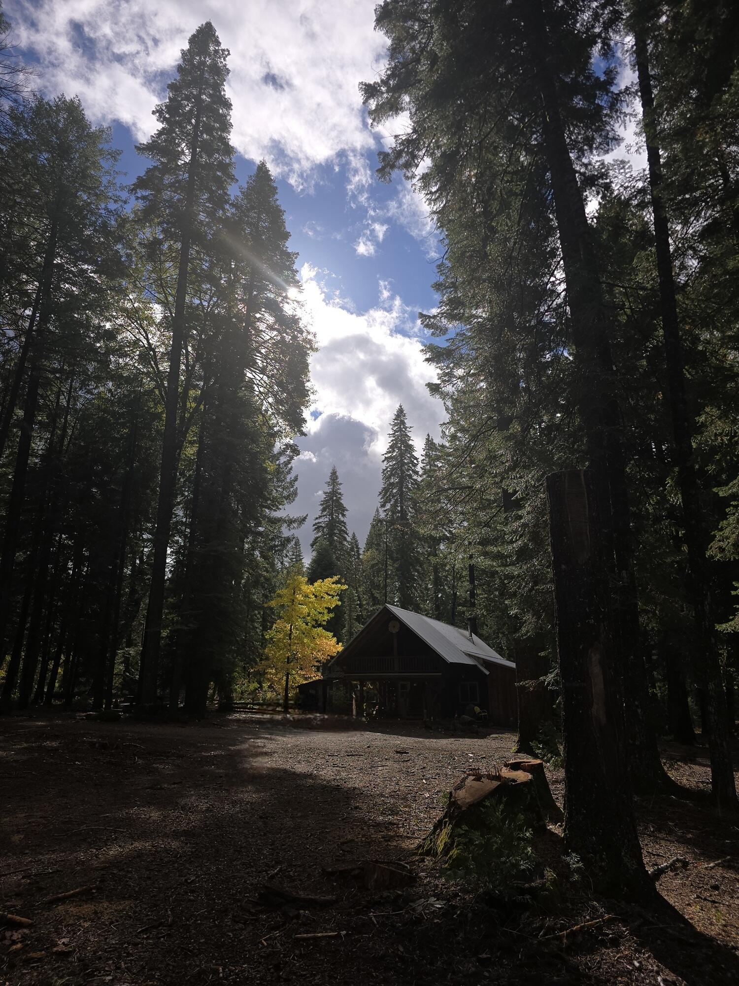 29104 Johnson Road Montgomery Creek, CA 96065 - Photo 124 of 137 Cabin on a dark fall evening