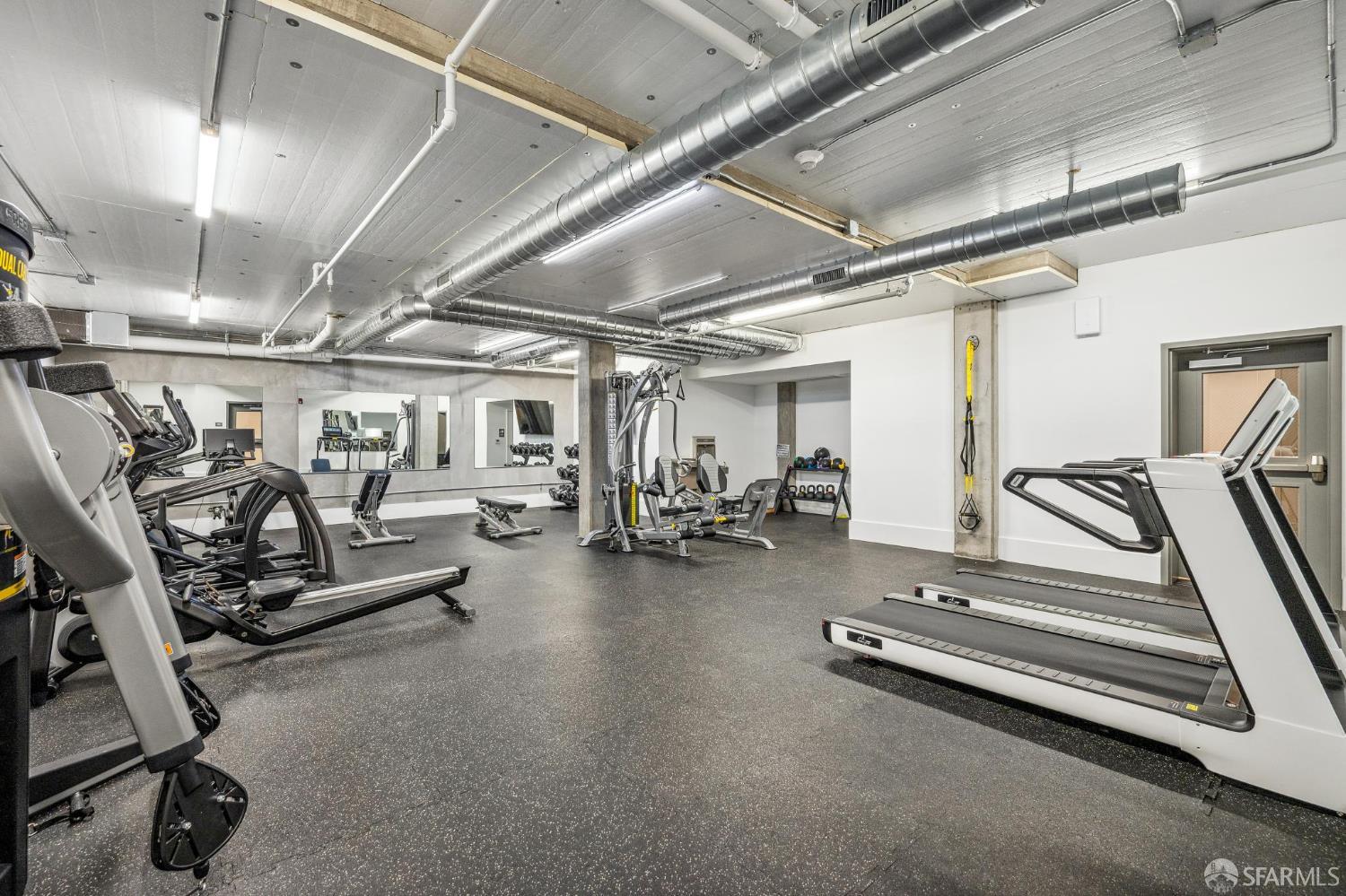 1288 Howard Street, Unit 317 San Francisco, CA 94103 - Photo 46 of 57 a view of a room with gym equipment