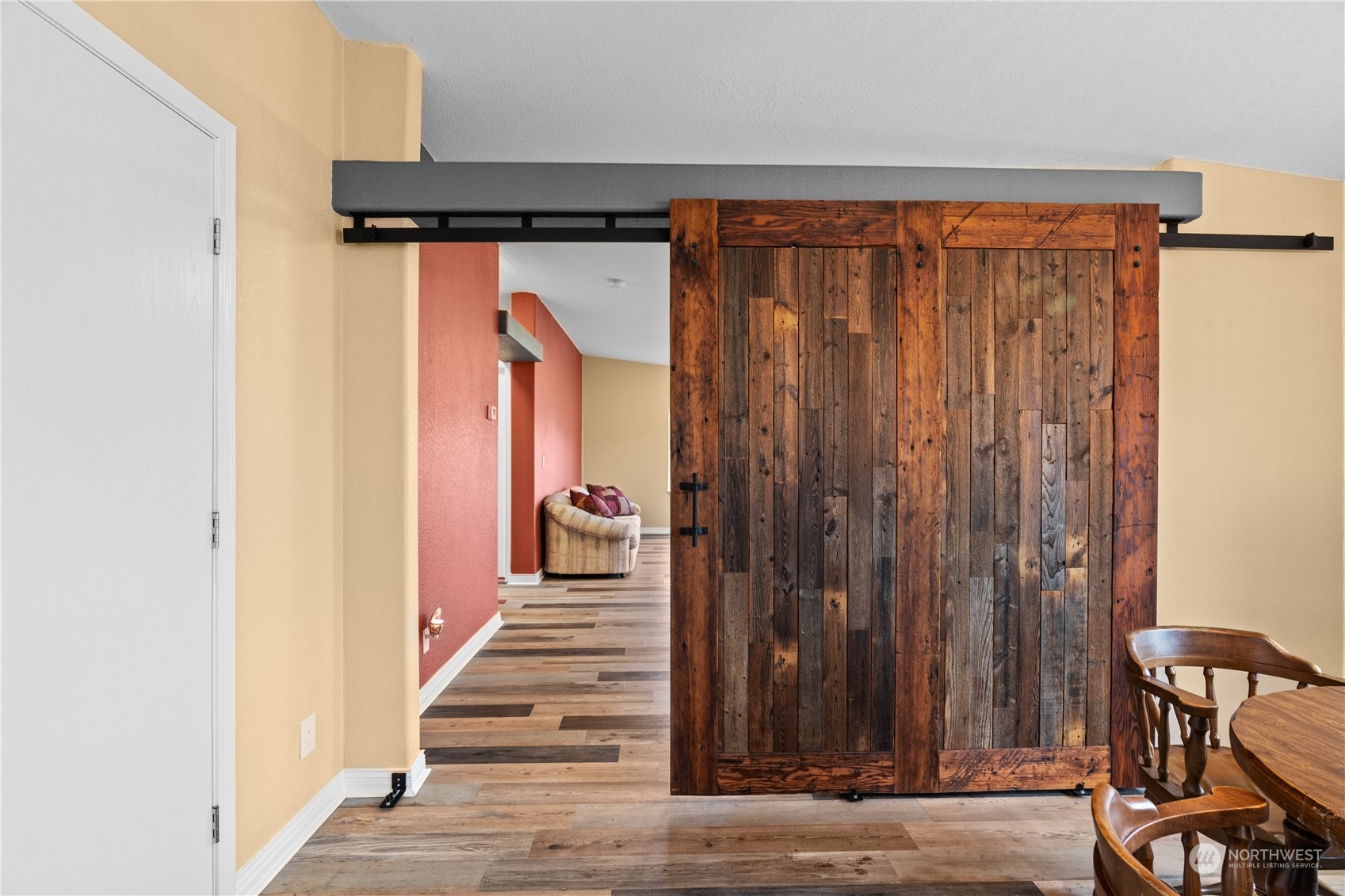 901 West Hendrickson Road Sequim, WA 98382 - Photo 10 of 39 a view of a entryway with wooden walls