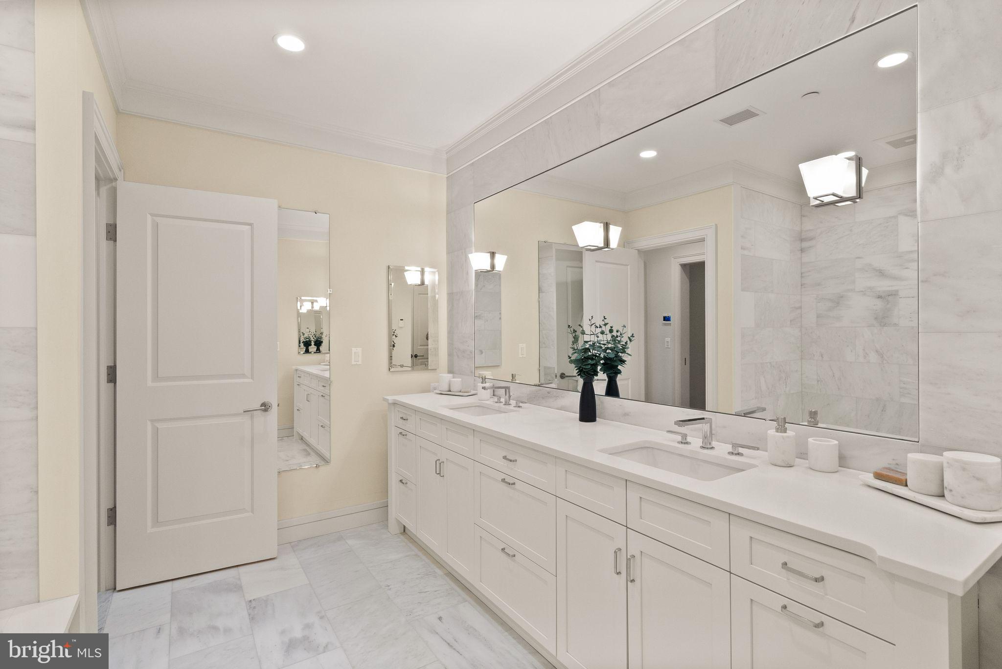 424 3rd Street Northeast Washington, DC 20002 - Photo 20 of 33 a spacious bathroom with a double vanity sink mirror and