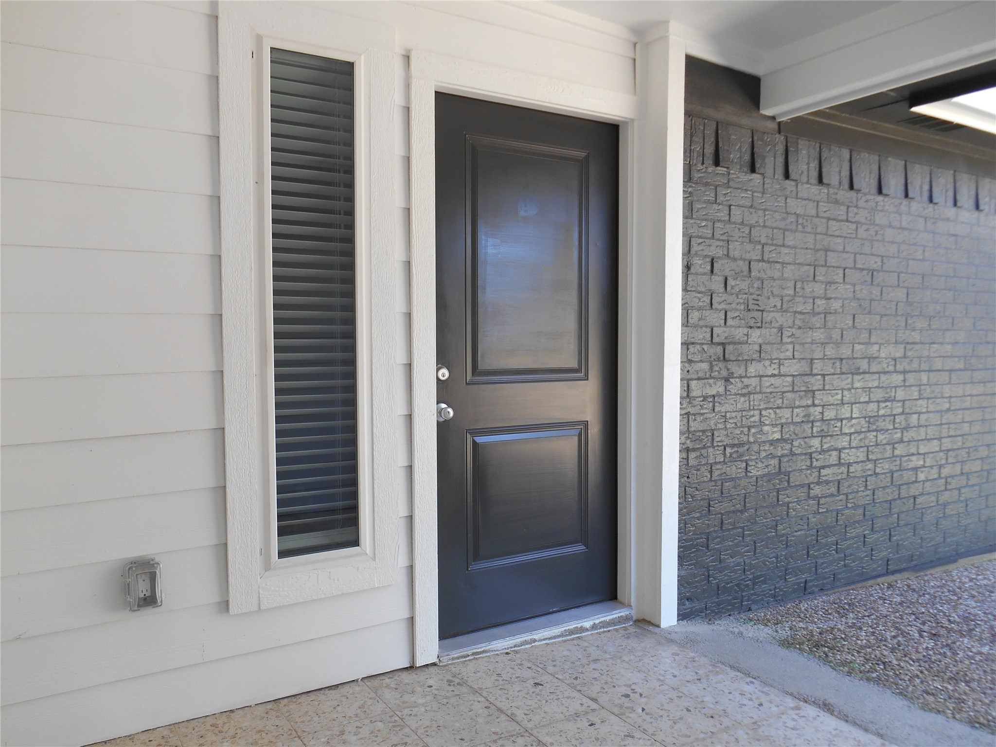 a view of front door