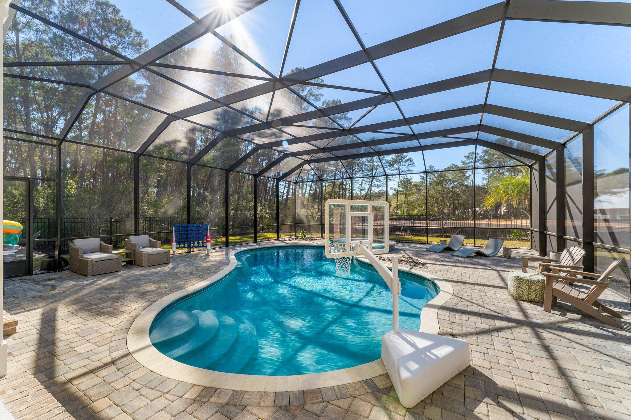 207 Pheasant Way Road Santa Rosa Beach, FL 32459 - Photo 14 of 70 a view of a swimming pool with a patio