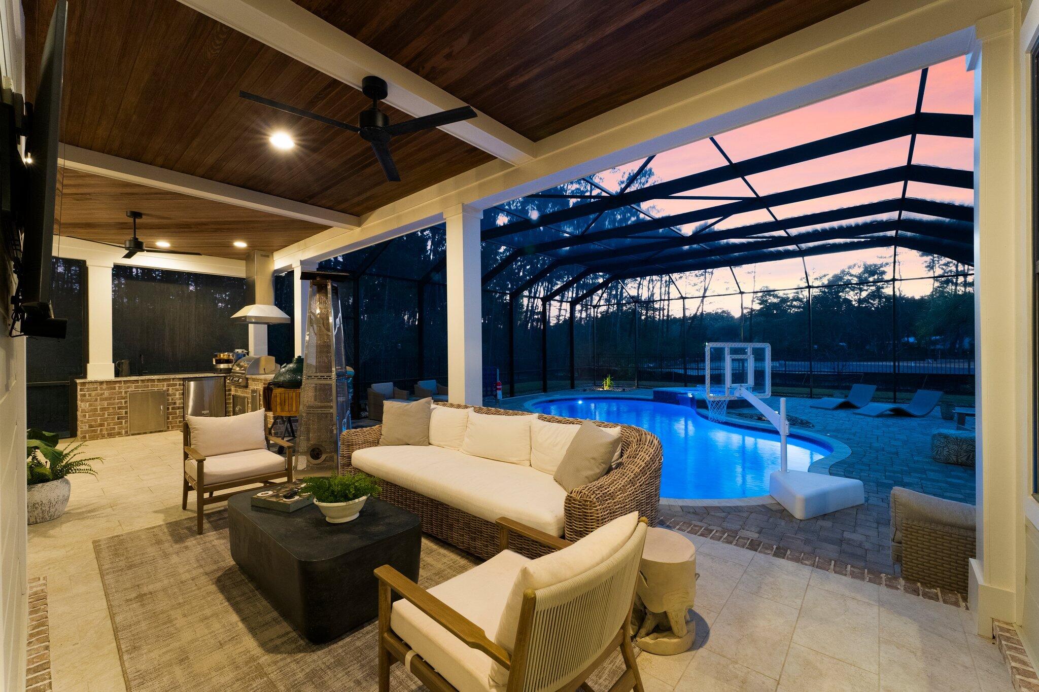 207 Pheasant Way Road Santa Rosa Beach, FL 32459 - Photo 59 of 70 a living room with furniture and a flat screen tv
