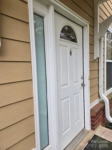a view of a front door of the house