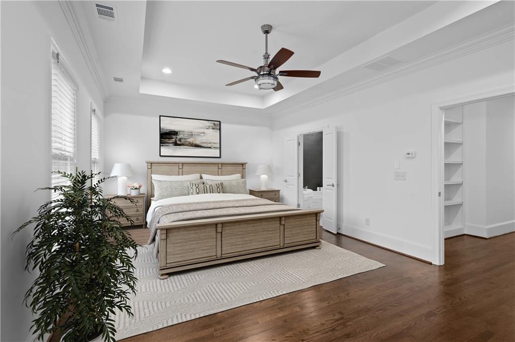 3681 Manor Brook Terrace Atlanta, GA 30319 - Photo 10 of 22 a view of bedroom with furniture and wooden floor