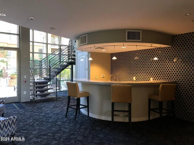 a living room with a window