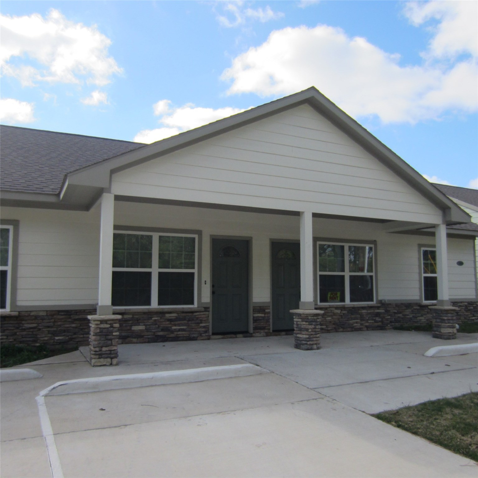 front view of a house with a window