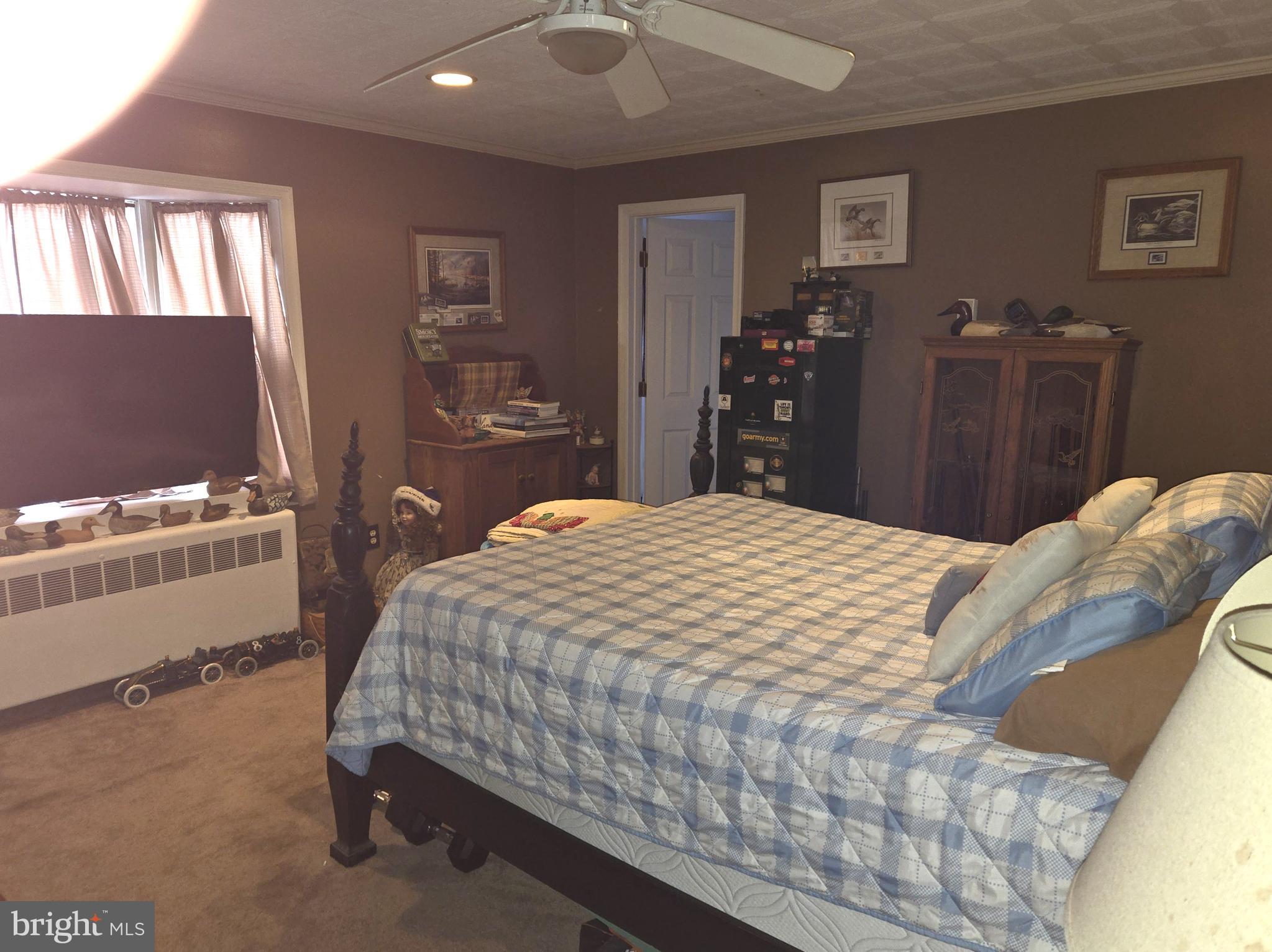 21498 Dover Bridge Road Preston, MD 21655 - Photo 17 of 33 a bedroom with a bed and a walk in closet