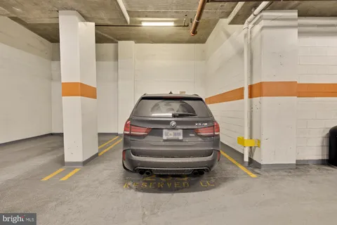 a view of a garage with a bike