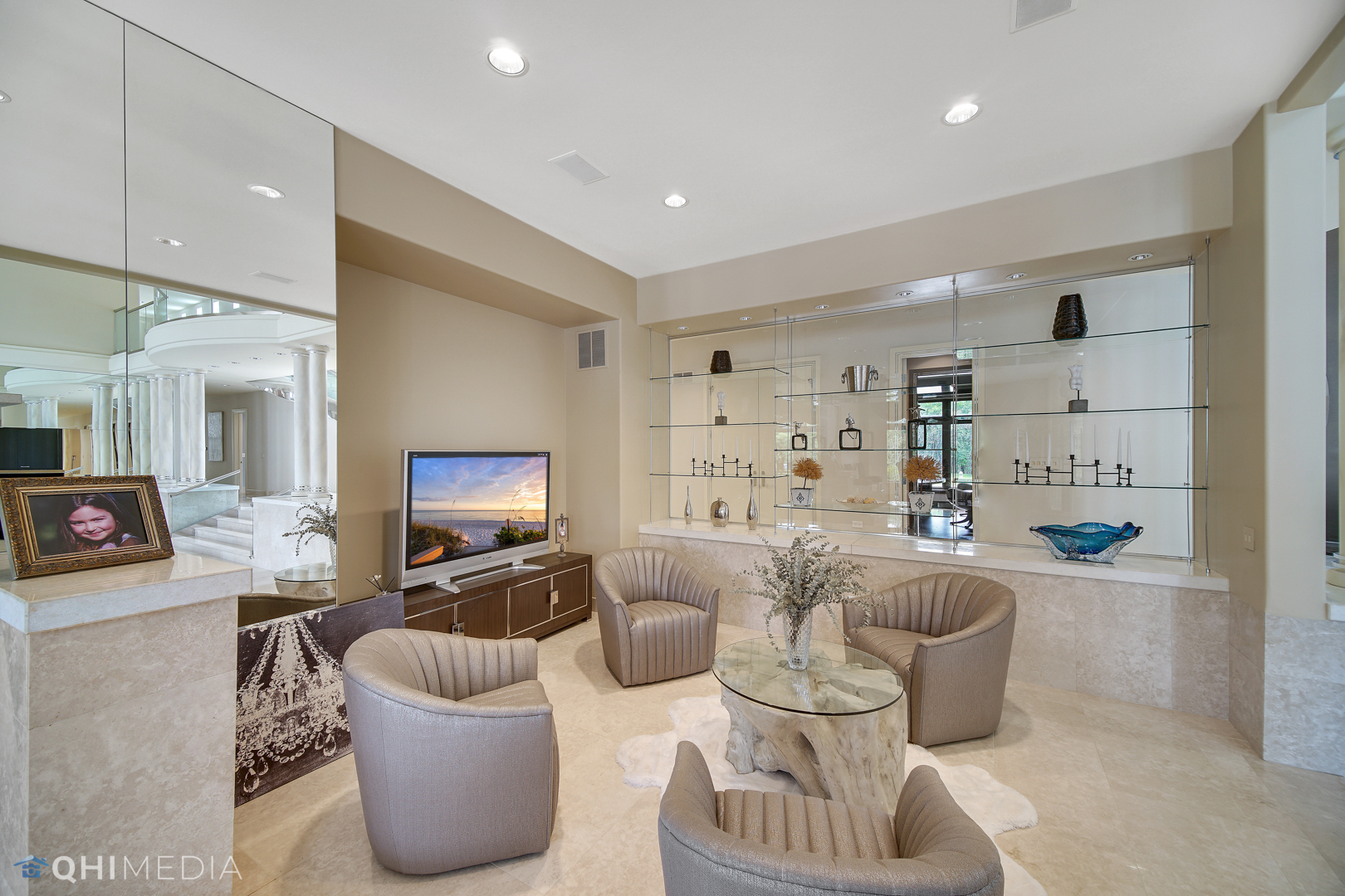 Undisclosed Address Oak Brook, IL 60523 - Photo 47 of 65 a living room with furniture and a flat screen tv