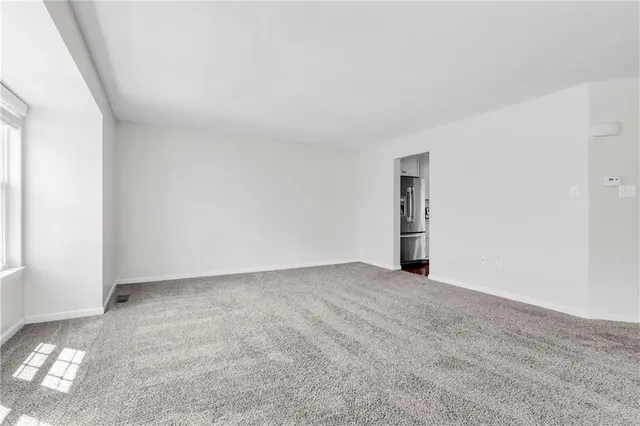 an empty room with an entryway
