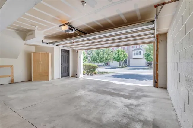 a view of large room with front door