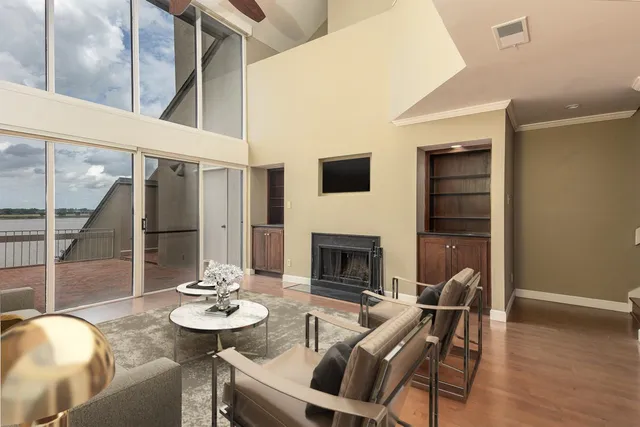 a outdoor space with furniture