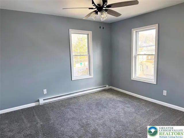 an empty room with a window