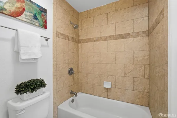 a view of a tub