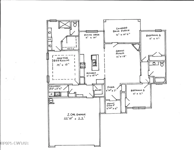 a picture of a park with of a white building