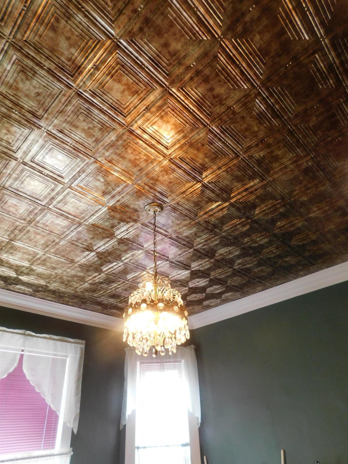 322 East 2nd Street Madison, IN 47250 - Photo 11 of 54 TIN CEILING IN DINING ROOM