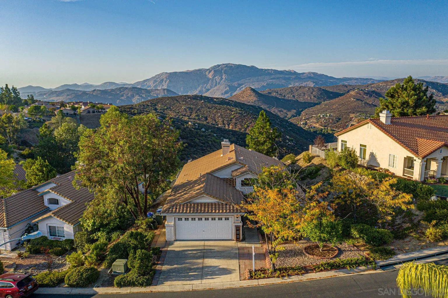 2602 Columbine Road Alpine, CA 91901 - Photo 33 of 38 an aerial view of a house with a garden