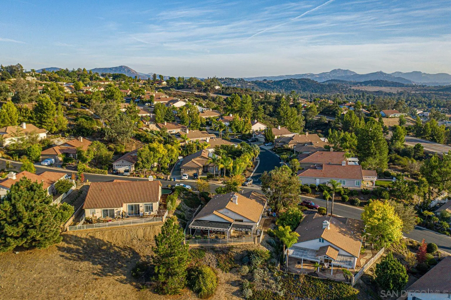 2602 Columbine Road Alpine, CA 91901 - Photo 35 of 38 an aerial view of residential houses with outdoor space