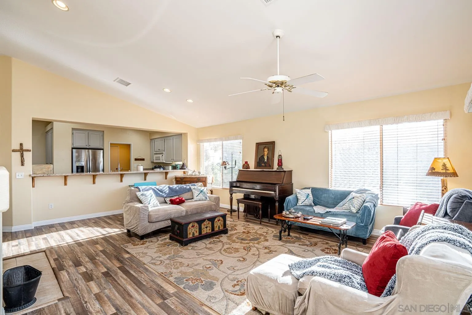 2602 Columbine Road Alpine, CA 91901 - Photo 5 of 38 a living room with furniture ceiling fan and a rug