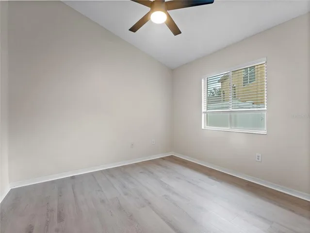 an empty room with a window