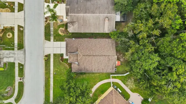 a bird view of a house