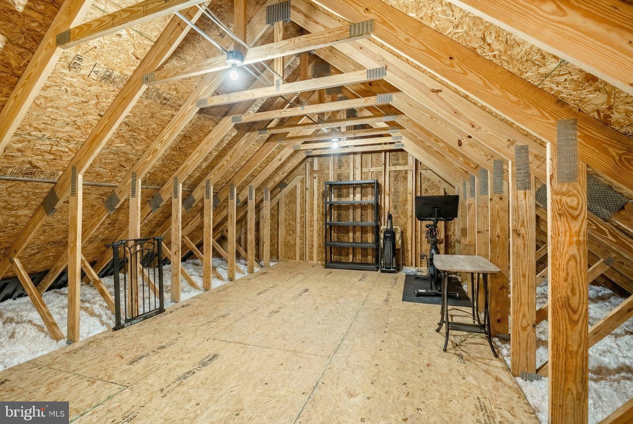 202 Privet Lane Elverson, PA 19520 - Photo 59 of 78 Spacious attic with wooden beams.