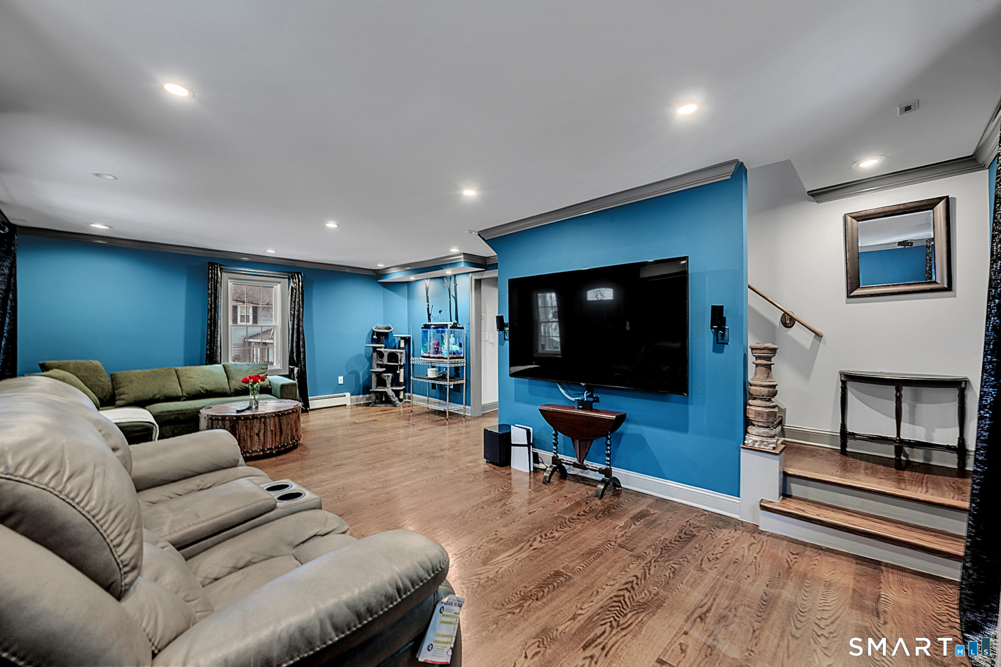 219 Prospect Avenue Meriden, CT 06451 - Photo 12 of 30 a living room with furniture and a flat screen tv