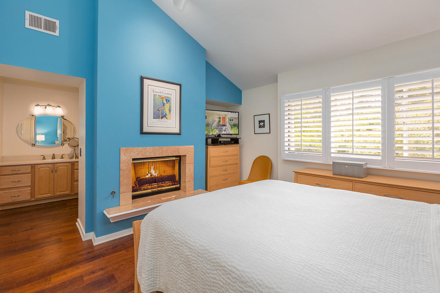 903 Weldon Road Santa Barbara, CA 93109 - Photo 5 of 15 Master Bedroom with FP