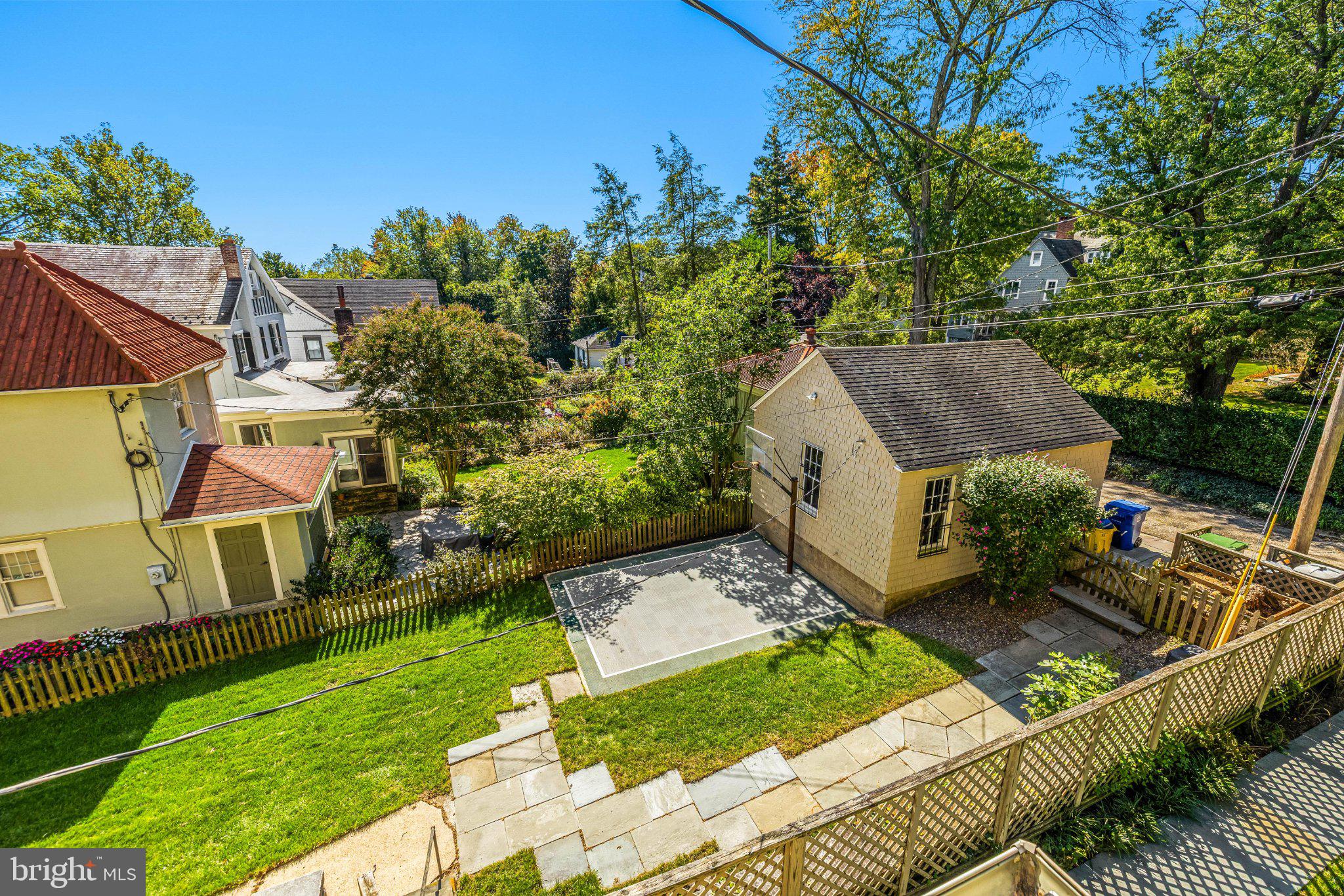 312 Oakdale Road Baltimore, MD 21210 - Photo 55 of 107 Rear yard with 2 car garage and sport Court
