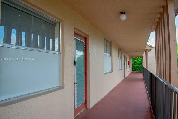 a view of a balcony