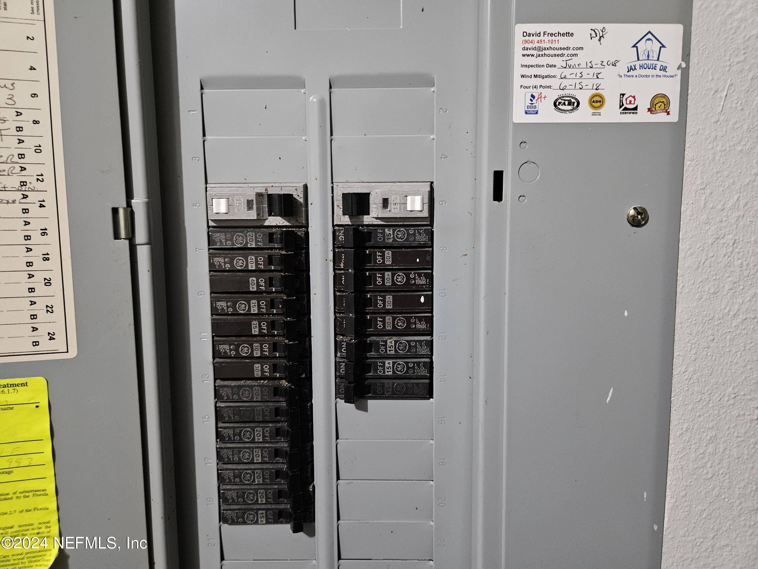 711 Talking Tree Drive Jacksonville, FL 32205 - Photo 8 of 61 a close up view of electric board