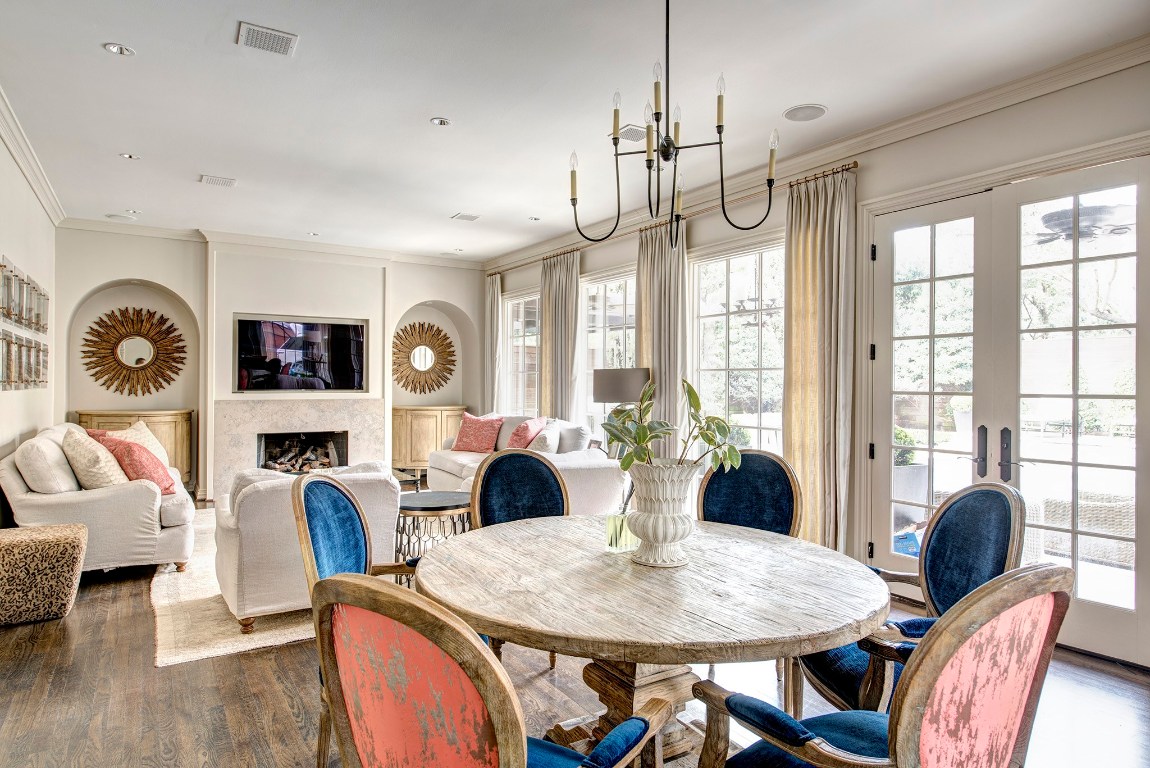 3440 Locke Lane Houston, TX 77027 - Photo 2 of 21 a view of a dining room with furniture window and wooden floor