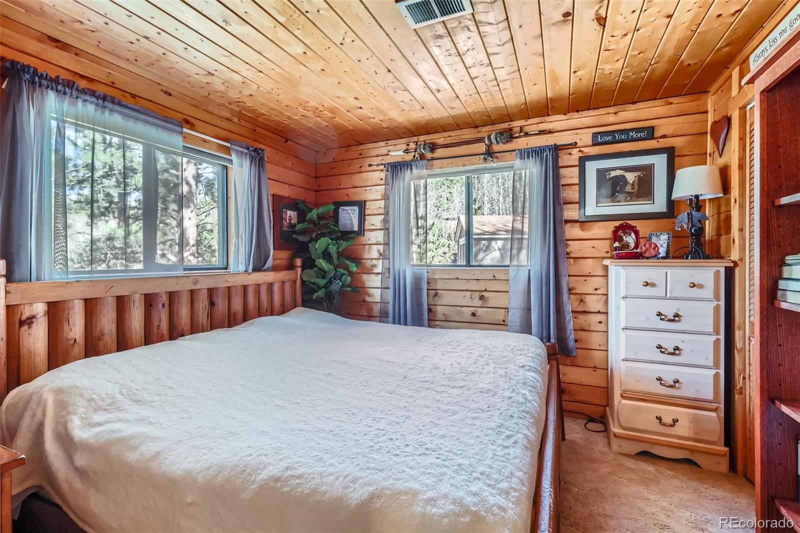 398 Gross Road Bailey, CO 80421 - Photo 17 of 28 a bed sitting in a bedroom next to a window