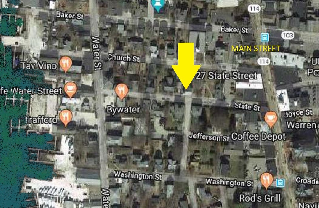 27 State Street Warren, RI 02885 - Photo 8 of 10 Aerial view. In a stellar Downtown location between waterfront & Main Street!