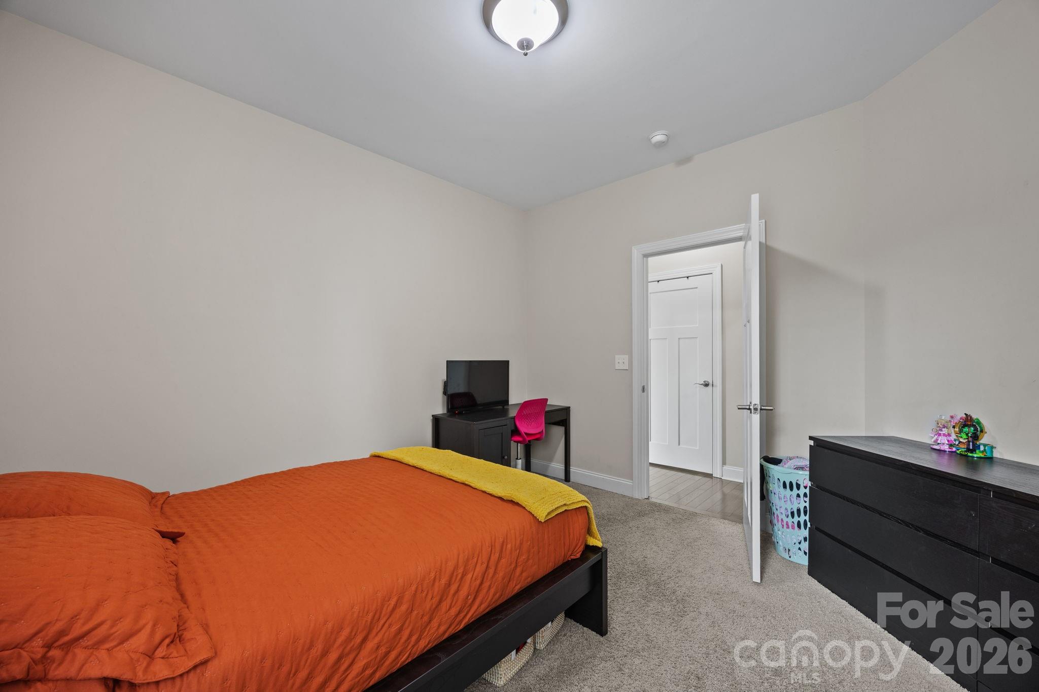 3 Dreambird Road Leicester, NC 28748 - Photo 29 of 48 a bedroom with a bed and a closet