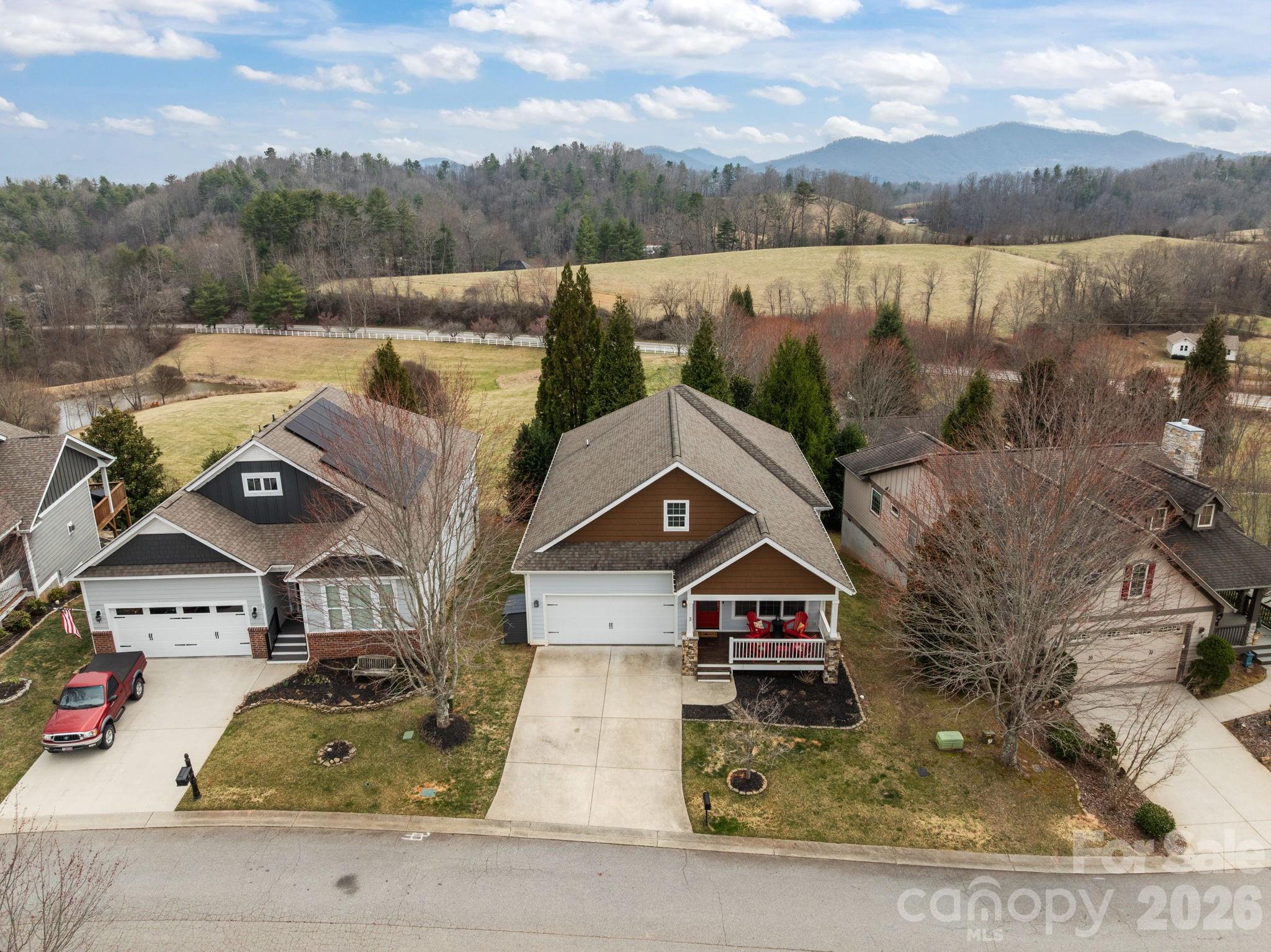 3 Dreambird Road Leicester, NC 28748 - Photo 44 of 48 an aerial view of a house with big yard