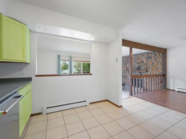 a view of an entryway with a window