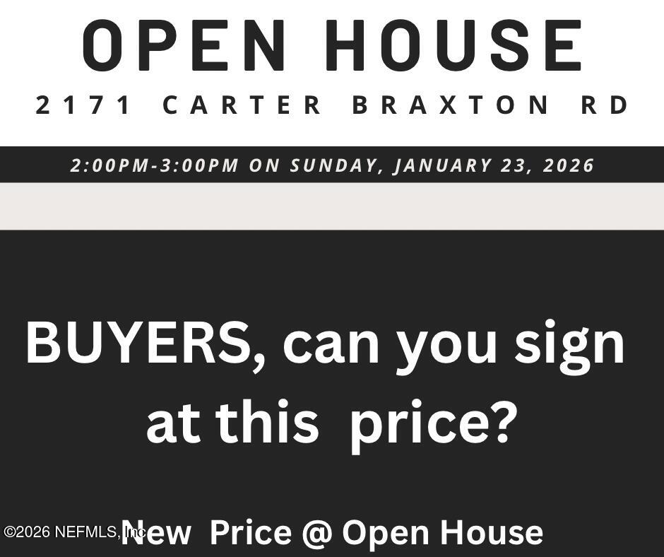 2171 Carter Braxton Road Orange Park, FL 32073 - Photo 40 of 40 Cream Grey Simple Grid Open House Real E