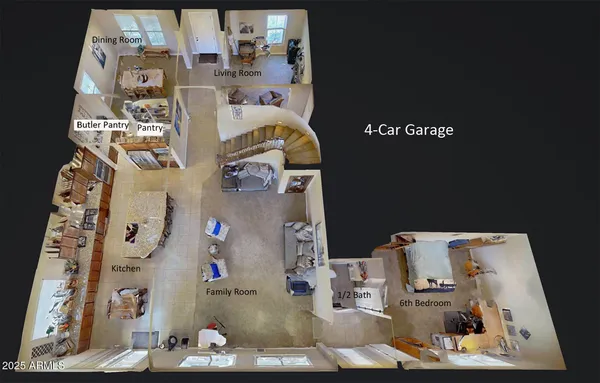 a bedroom with bed and window