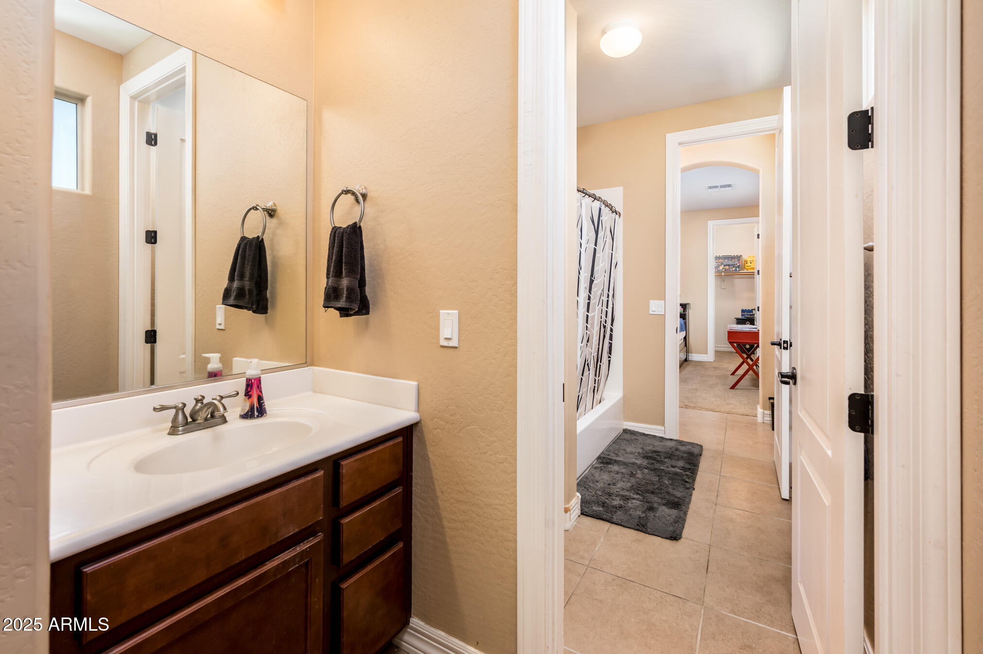 4836 South Covalent Lane Mesa, AZ 85212 - Photo 42 of 66 a en suite bathroom with a sink and a mirror