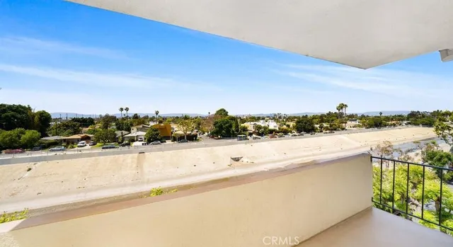 a view of balcony with city view