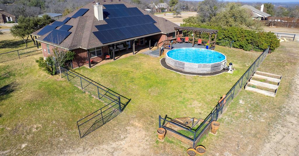 116 Miramar Circle Weatherford, TX 76085 - Photo 35 of 37 Drone / aerial view of outdoor living area and fenced-in yard